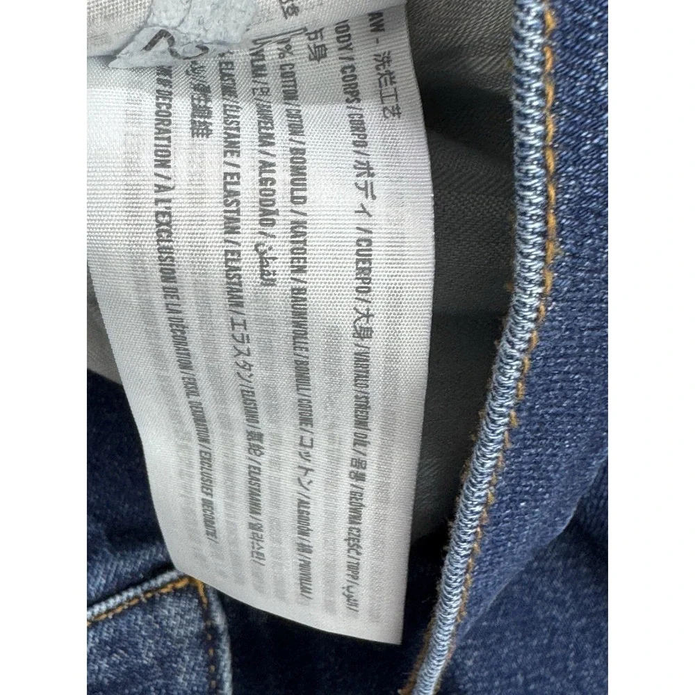 Abercrombie Fitch Jeans W 16 Long 36x30 Blue Ankle‎ Straight Ultra High Denim